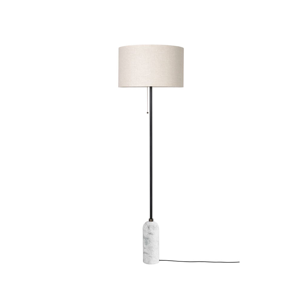 GUBI Gravity golvlampa vit marmor/canvas | Skandinavisk Design | Golvlampor | Vit