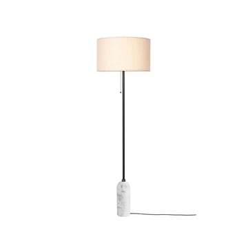 Gravity golvlampa - vit marmor/canvas - GUBI