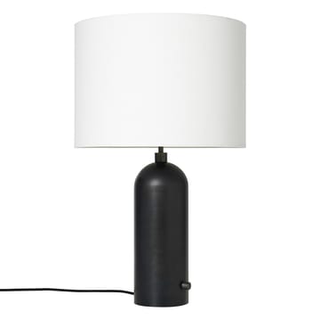 Gravity L bordslampa - blackend steel + vit skärm - GUBI