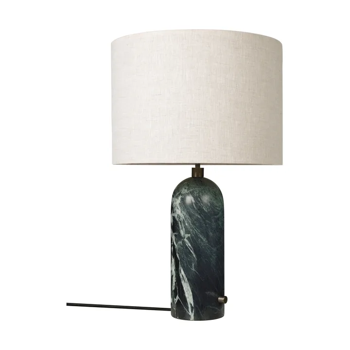 Gravity L bordslampa - Emerald marble-canvas - GUBI