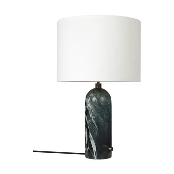 Gravity L bordslampa - Emerald marble-white - GUBI