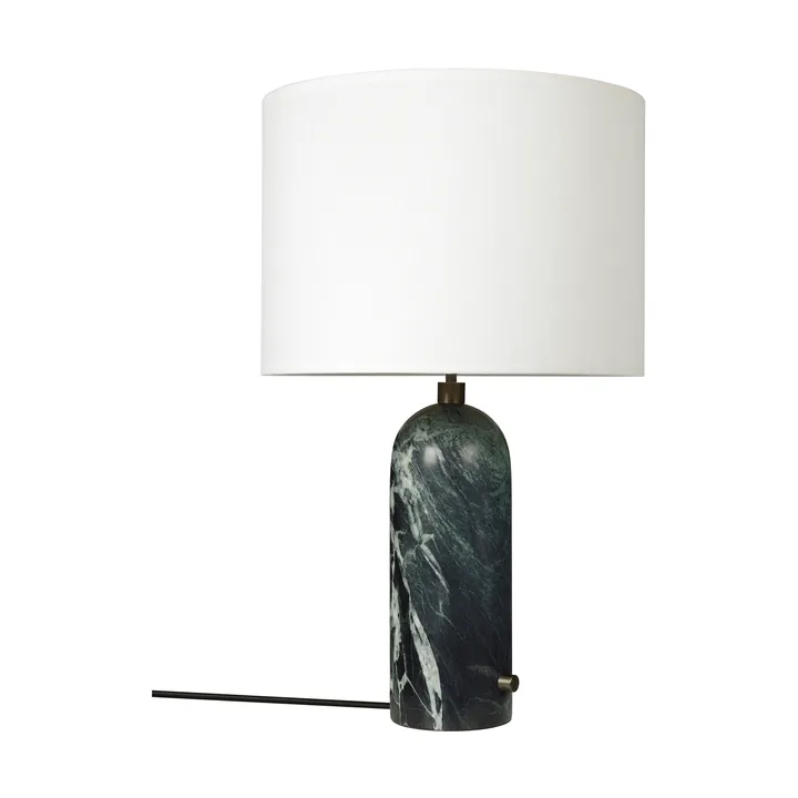 Gravity L bordslampa - Emerald marble-white - GUBI