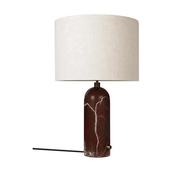 Gravity L bordslampa - Maroon marble-canvas - GUBI