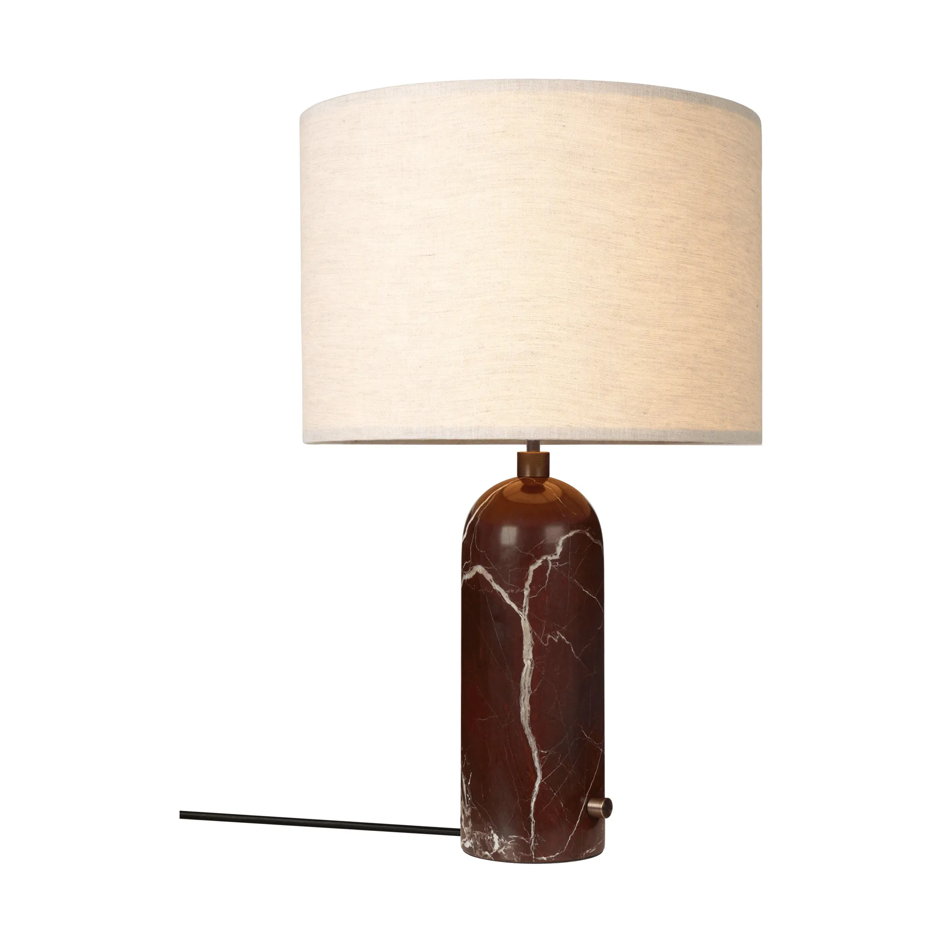 Gravity L bordslampa, Maroon marble-canvas GUBI