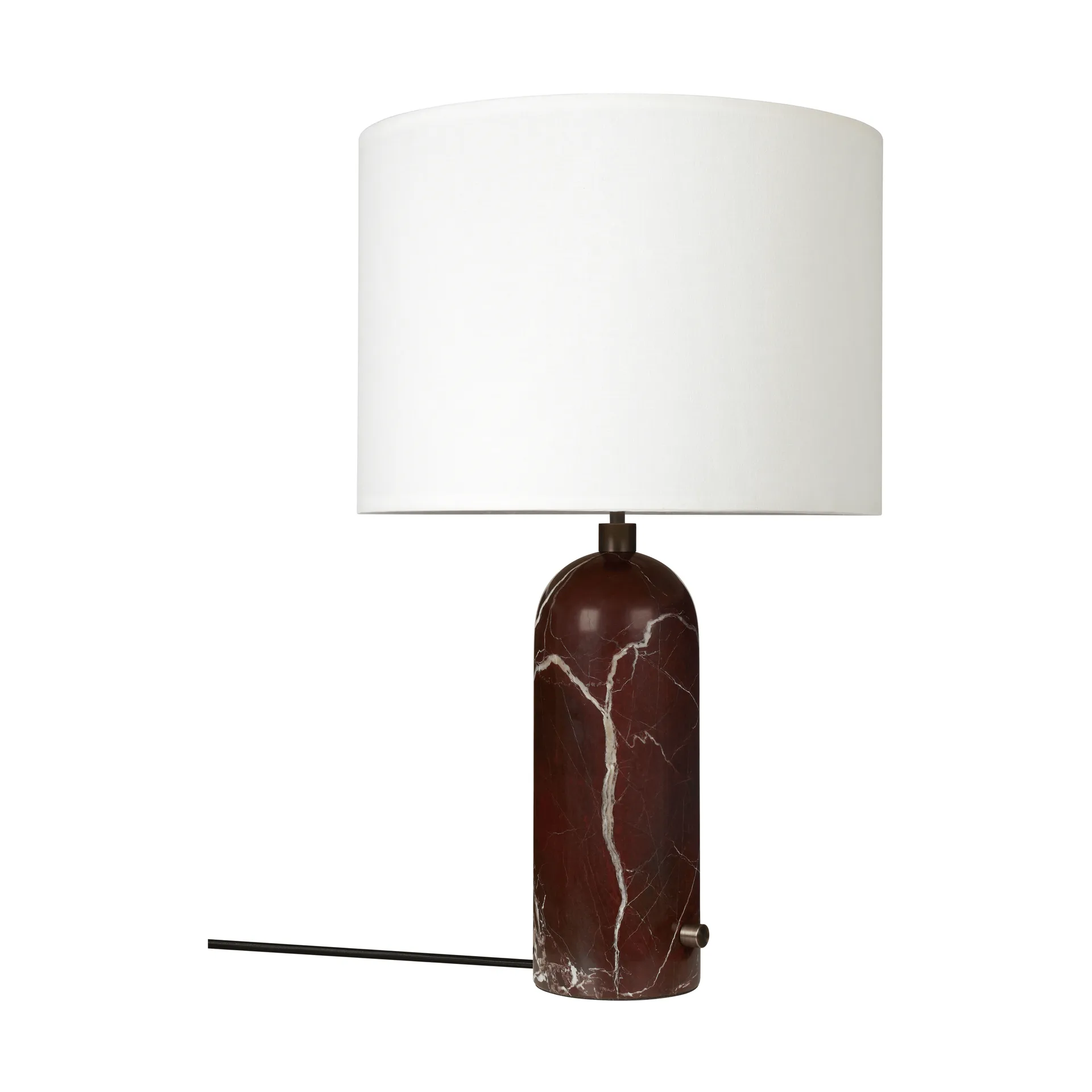 Gravity L bordslampa, Maroon marble-white GUBI