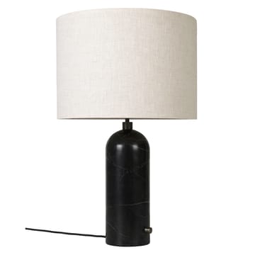Gravity L bordslampa - Svart marmor-canvas - GUBI