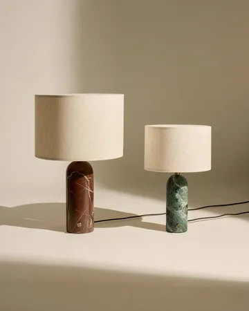 Gravity S bordslampa - Emerald marble-white - GUBI
