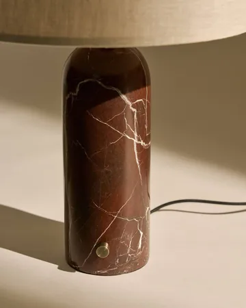Gravity S bordslampa - Maroon marble-canvas - GUBI