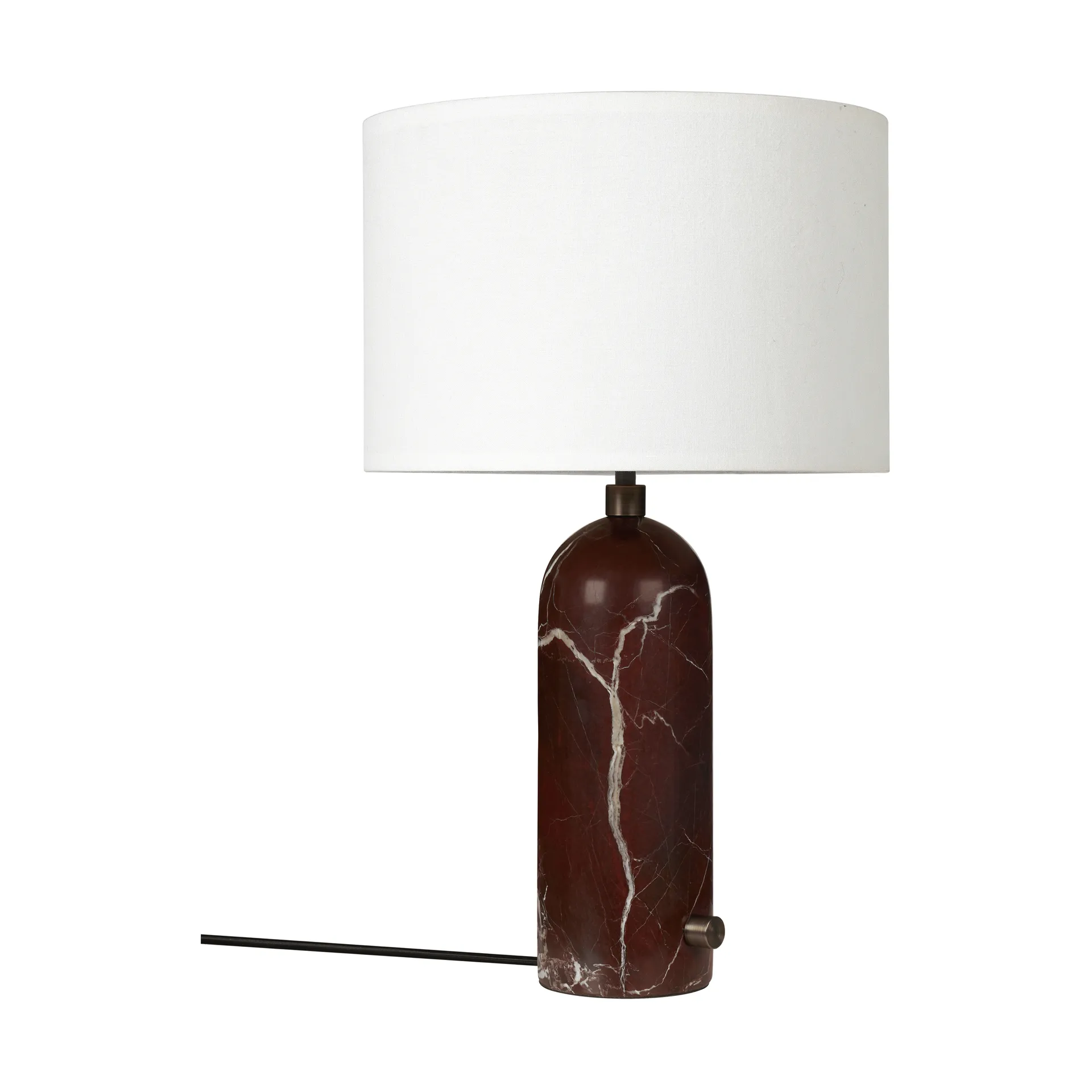Gravity S bordslampa, Maroon marble-white GUBI