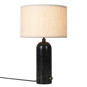 Gravity S bordslampa - Svart marmor-canvas - GUBI