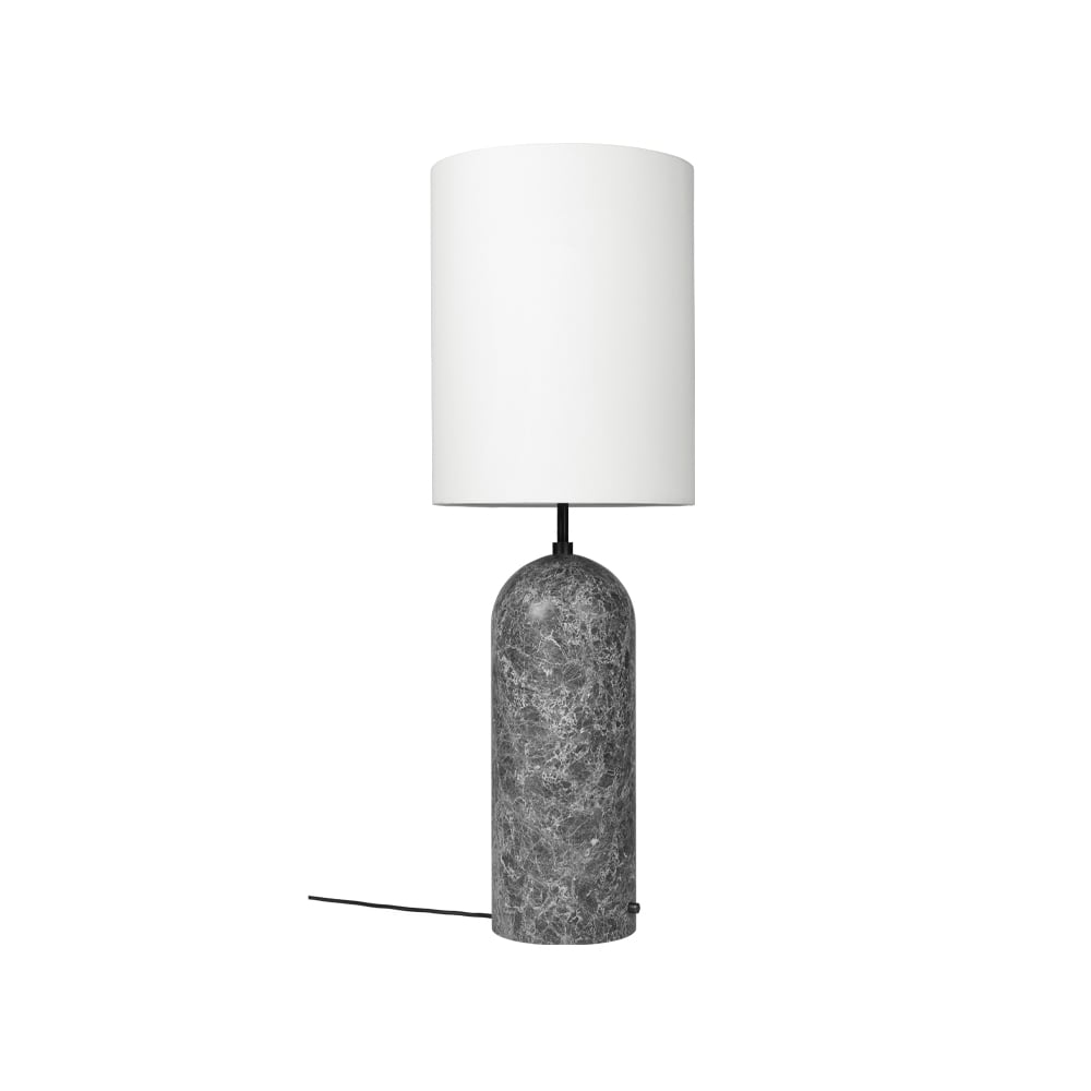 GUBI Gravity XL golvlampa grå marmor/vit, high | Skandinavisk Design | Golvlampor | Grå