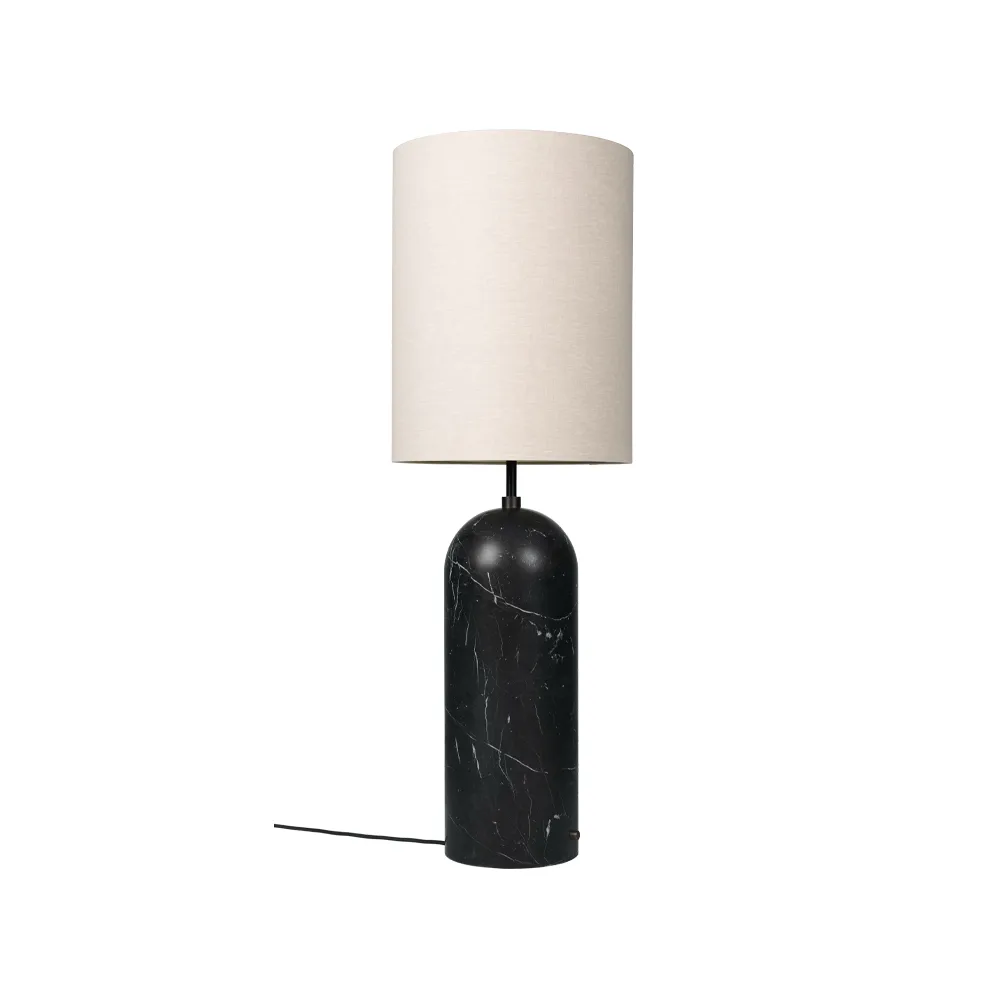 GUBI Gravity XL golvlampa svart marmor/canvas, high