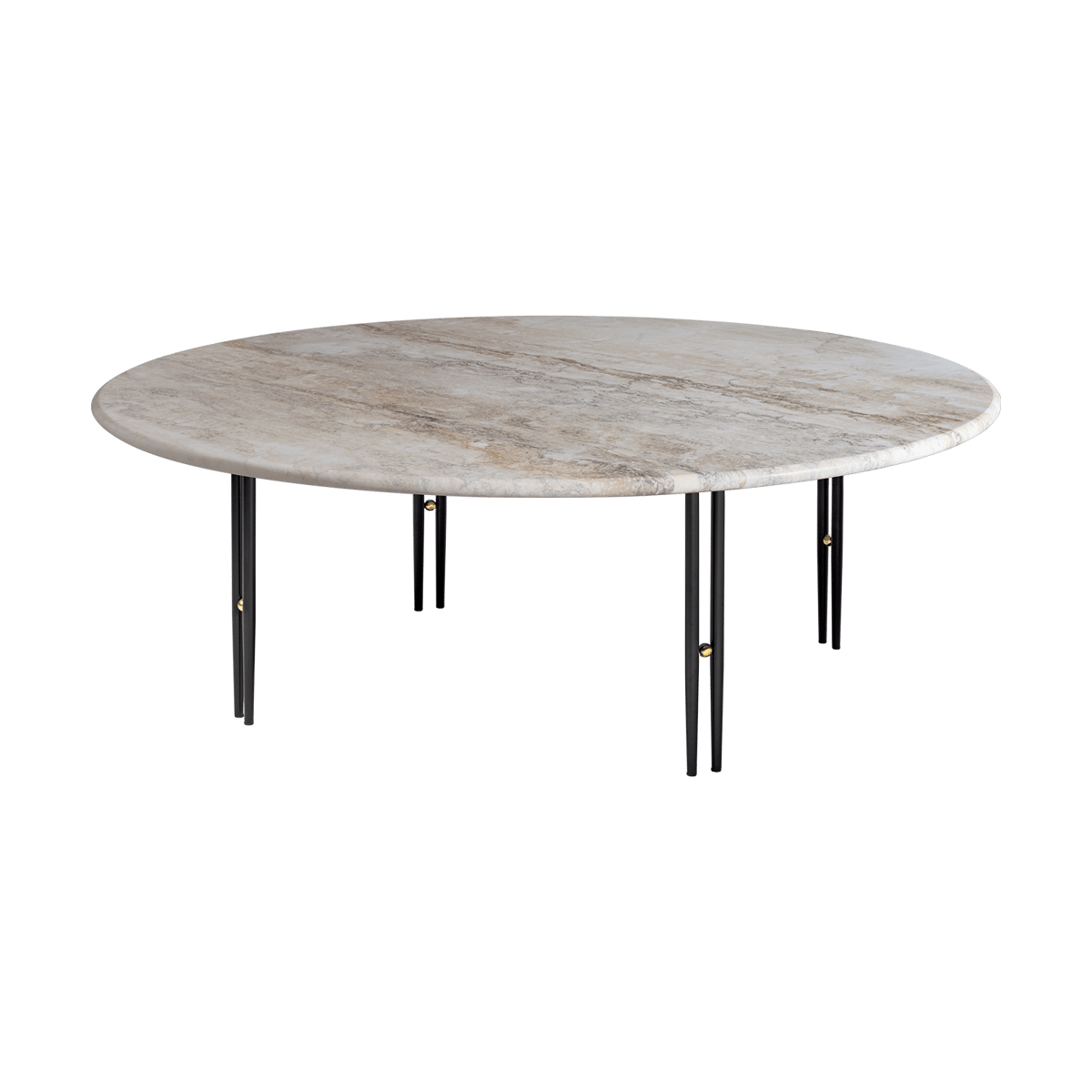 GUBI IOI soffbord Rippled beige-svart stativ 100 cm