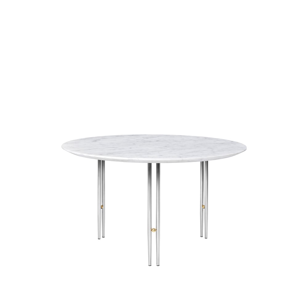 GUBI IOI soffbord White carrara marble-70-krom | Skandinavisk Design | Soffbord | Vit