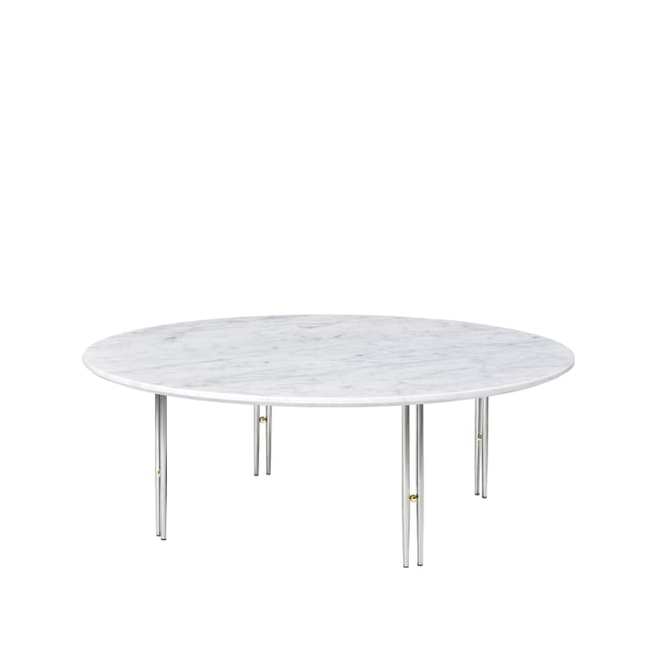IOI soffbord, White carrara marble-kromstativ Ø100 GUBI