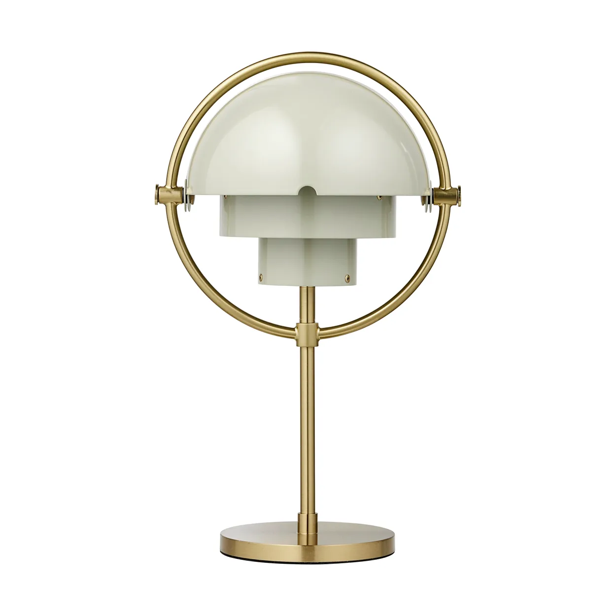 GUBI Multi-Lite portabel lampa Pastel gray-brass | Skandinavisk Design | Bordslampor | Grå
