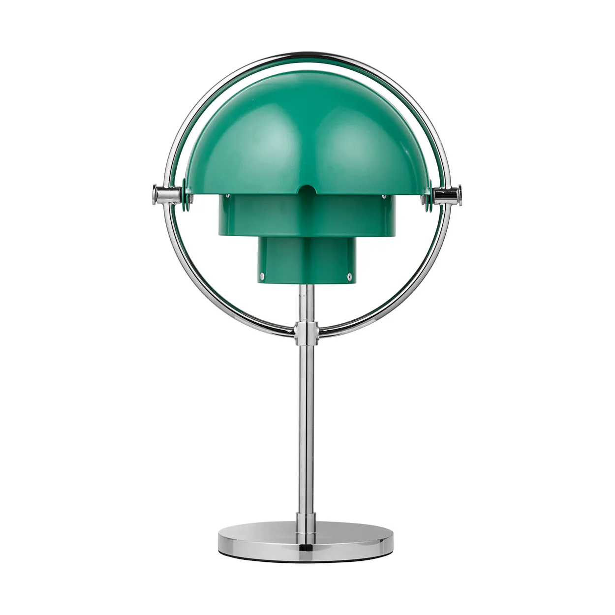 GUBI Multi-Lite portabel lampa Teal green-chrome | Skandinavisk Design | Bordslampor | Grön