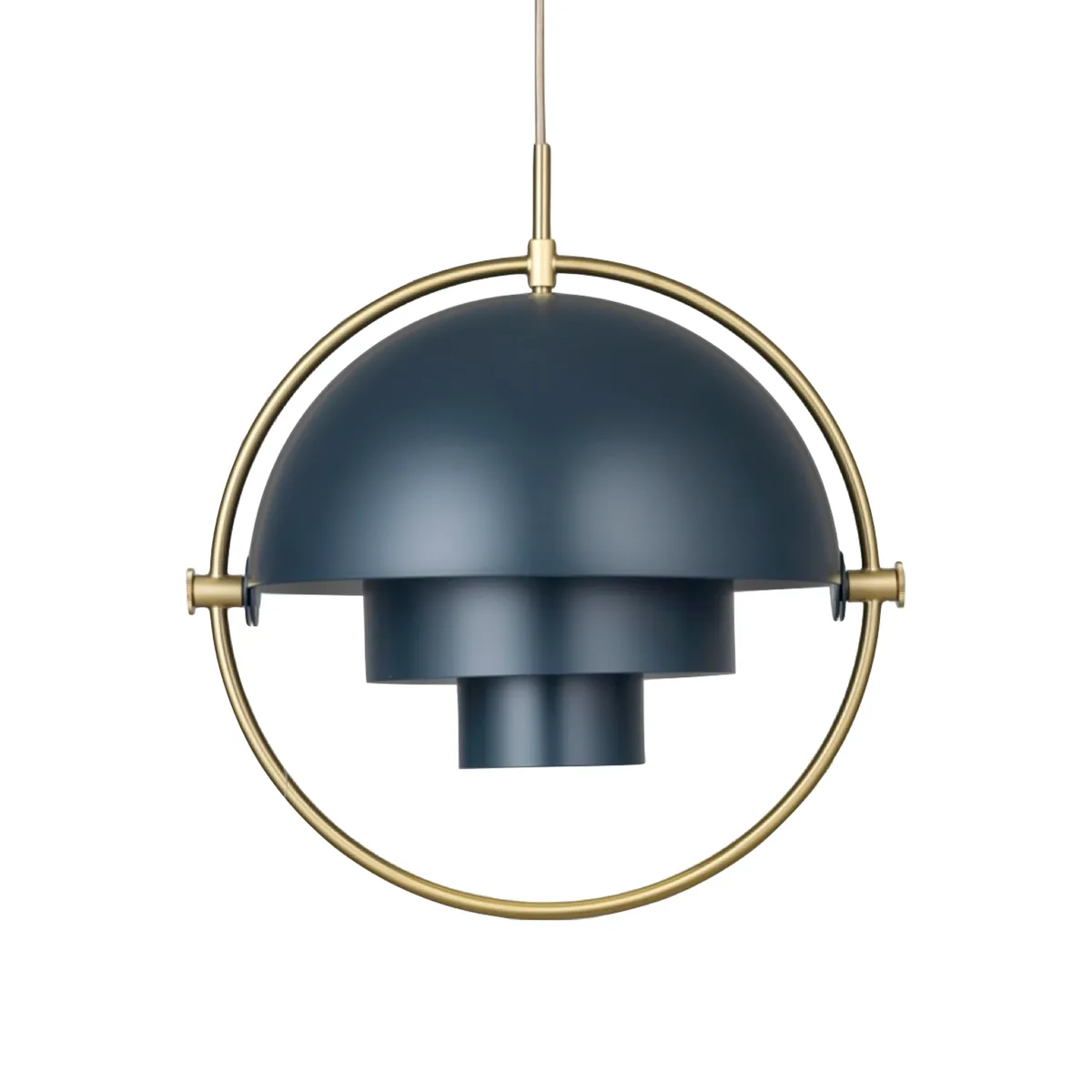 GUBI Multi-Lite taklampa Midnight Blue-mässing