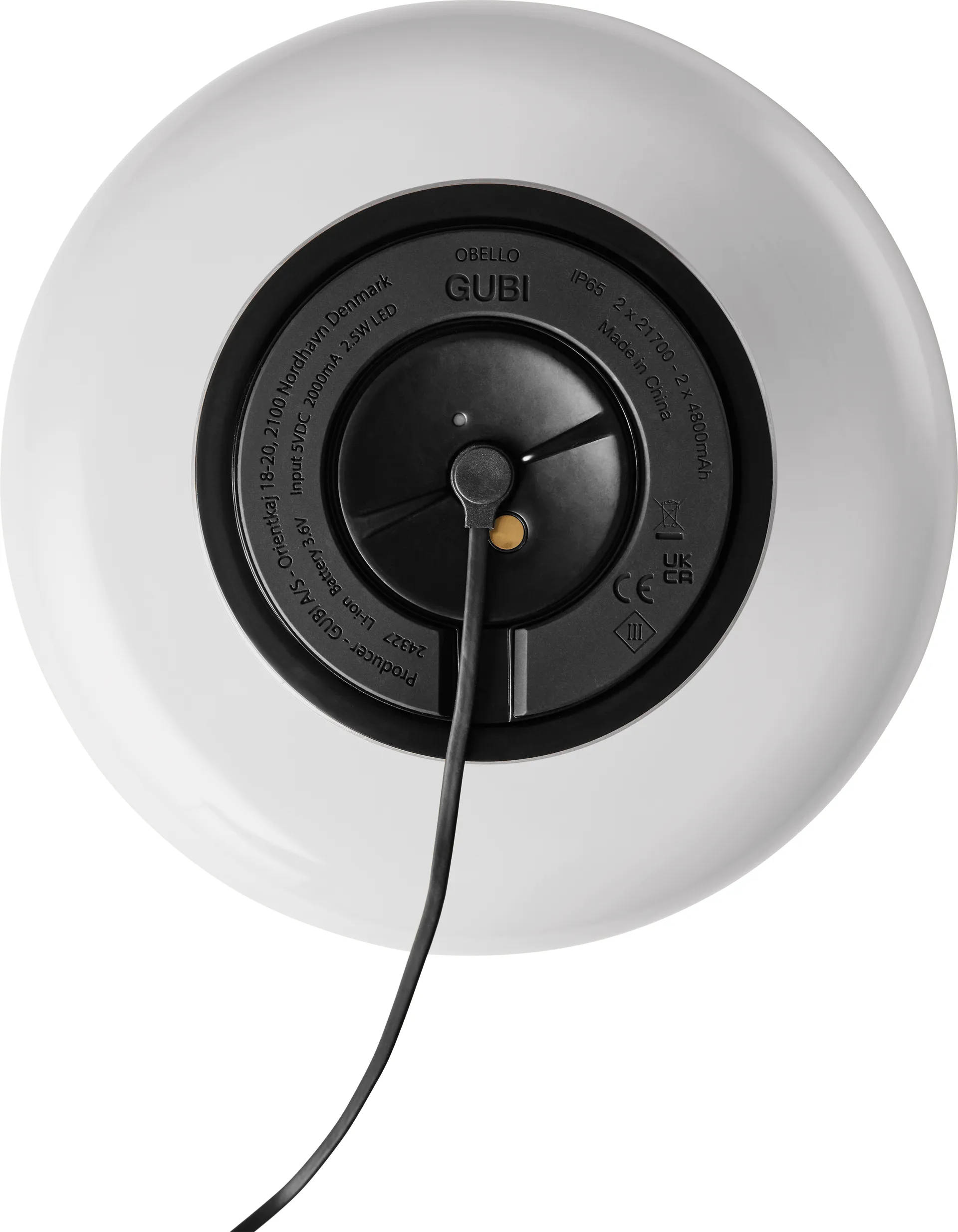 Obello bordslampa, Pearl white GUBI