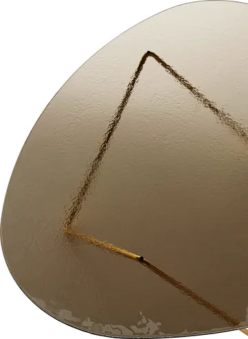 Pedrera soffbord - Semimatt mässing-strukturglas brons - GUBI