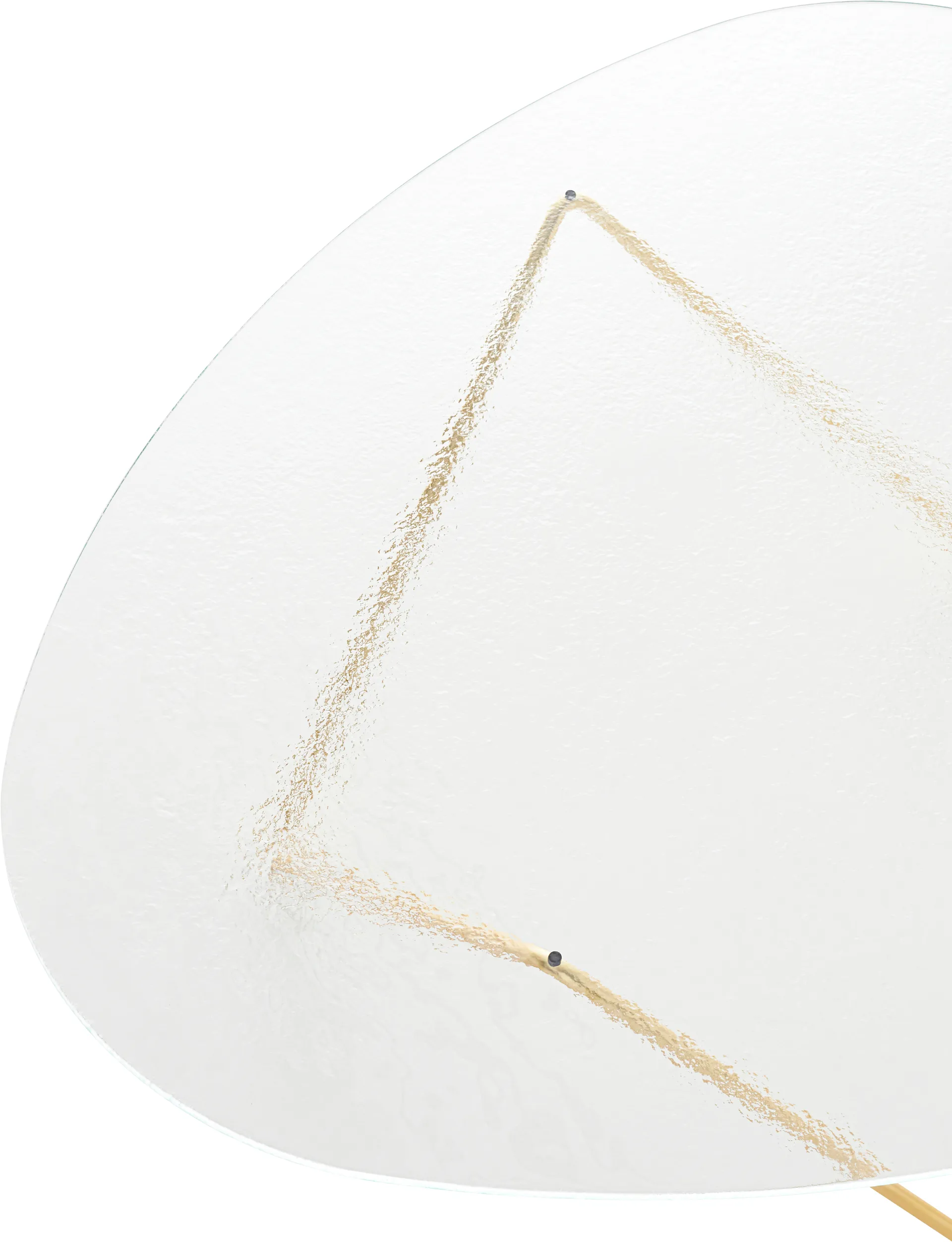 Pedrera soffbord, Semimatt mässing-strukturglas transparent GUBI