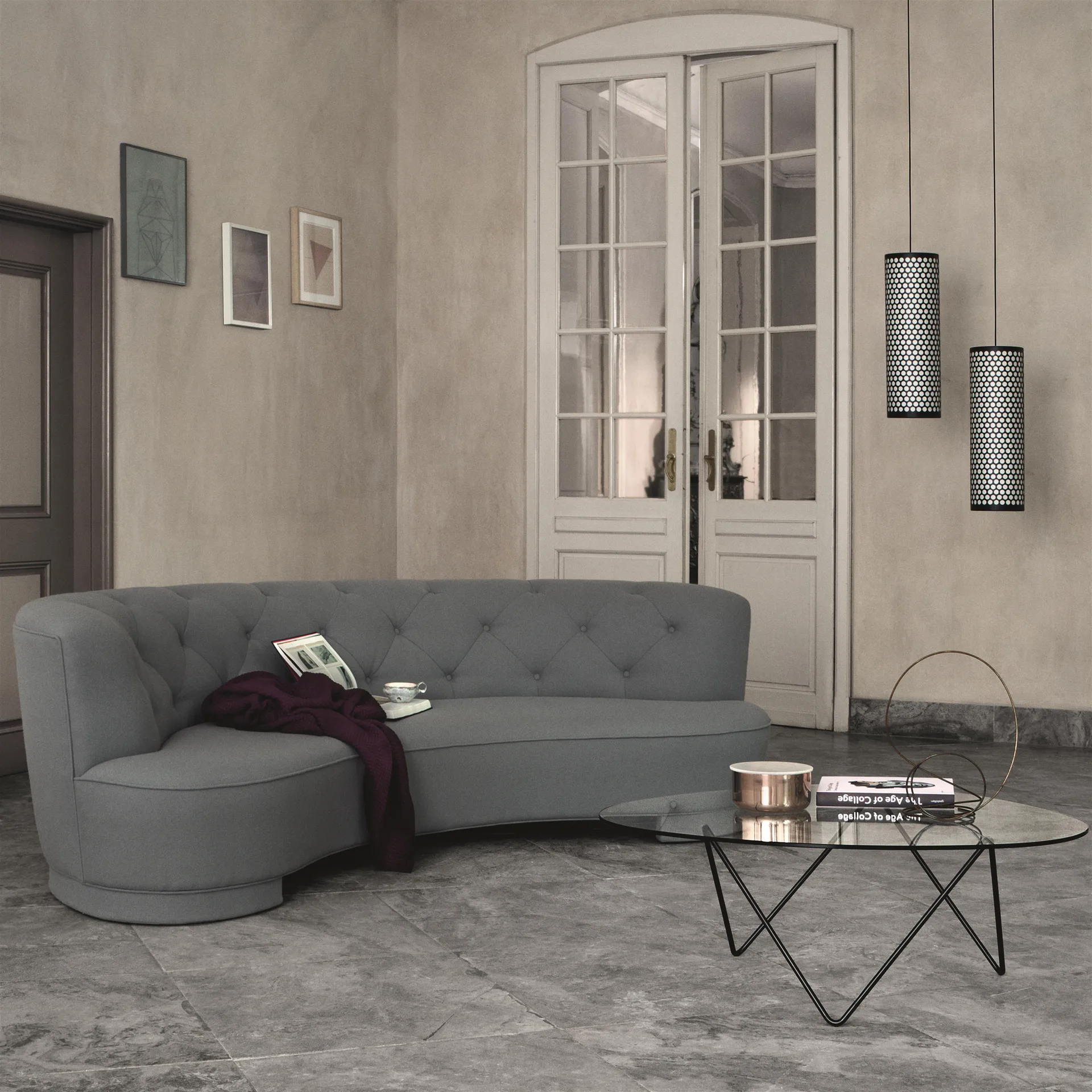 Pedrera soffbord, svarta ben GUBI