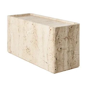 Pietra sidobord 30x80x40 cm - Neutral white travertine - GUBI