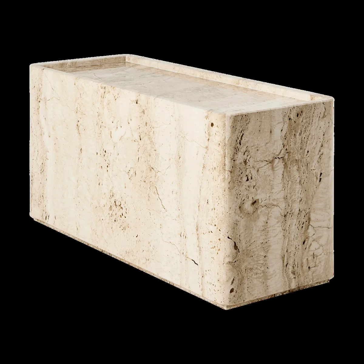 GUBI Pietra sidobord 30x80x40 cm Neutral white travertine