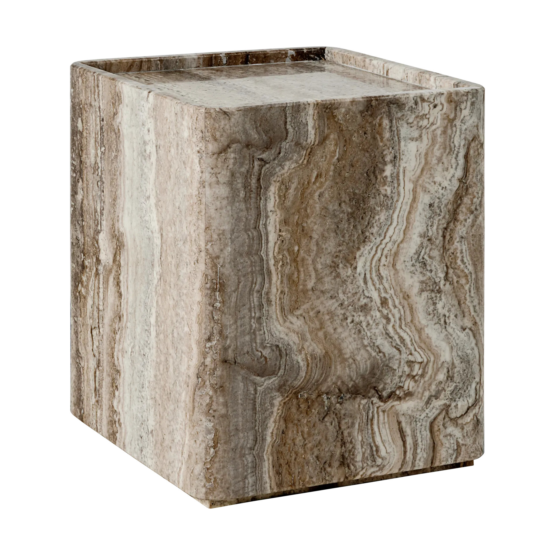Pietra sidobord 33x33x40 cm, Lively sepia GUBI