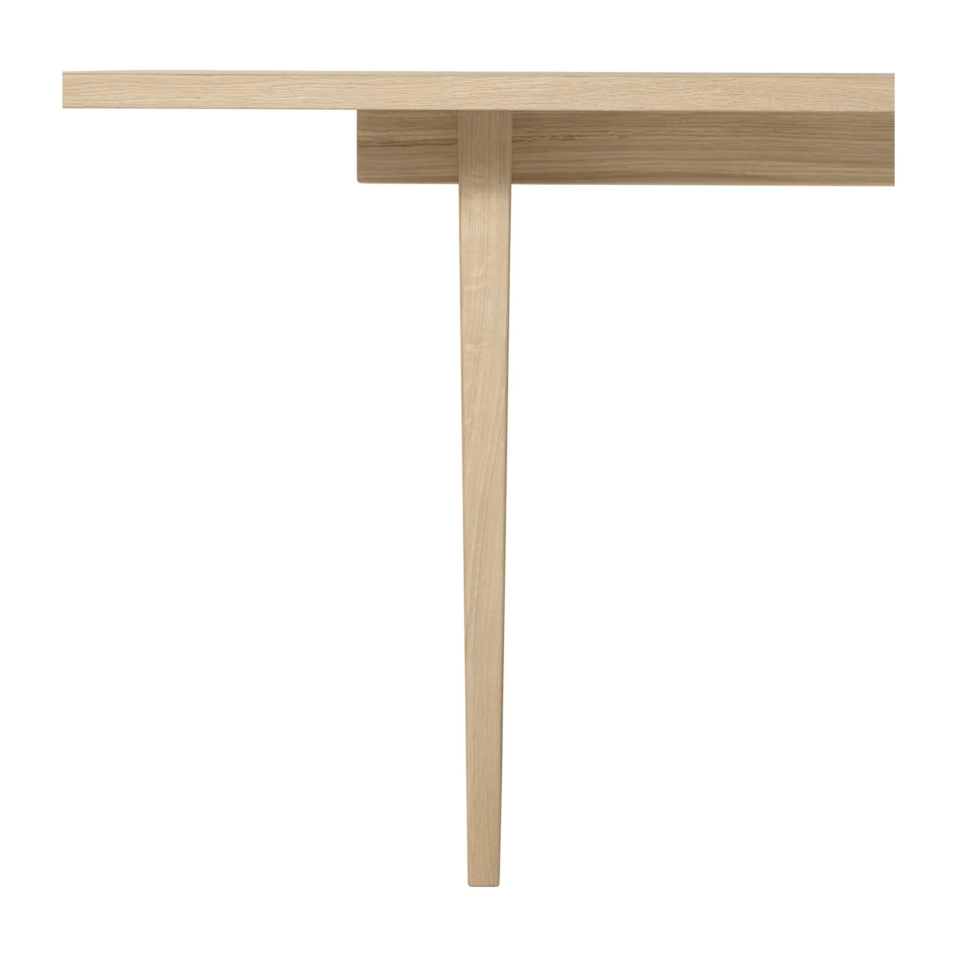 Private matbord 100x260 cm, Ljusbetsad ek GUBI