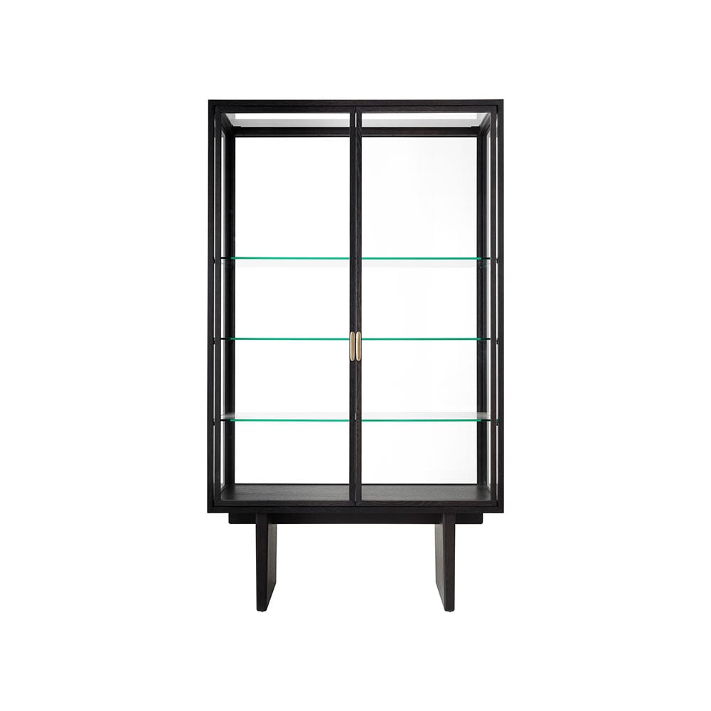 GUBI Private vitrinskåp glas, brun-svartbetsad ek | Skandinavisk Design | Skåp & Vitrinskåp | Transparent
