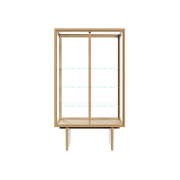 Private vitrinskåp - glas, ljusbetsad ek - GUBI