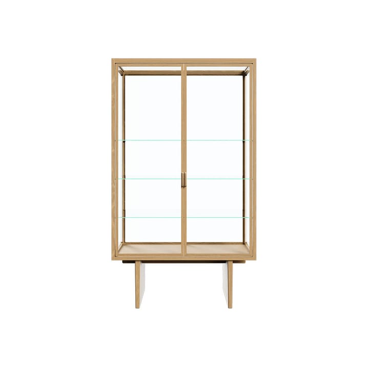 Private vitrinskåp, glas, ljusbetsad ek GUBI