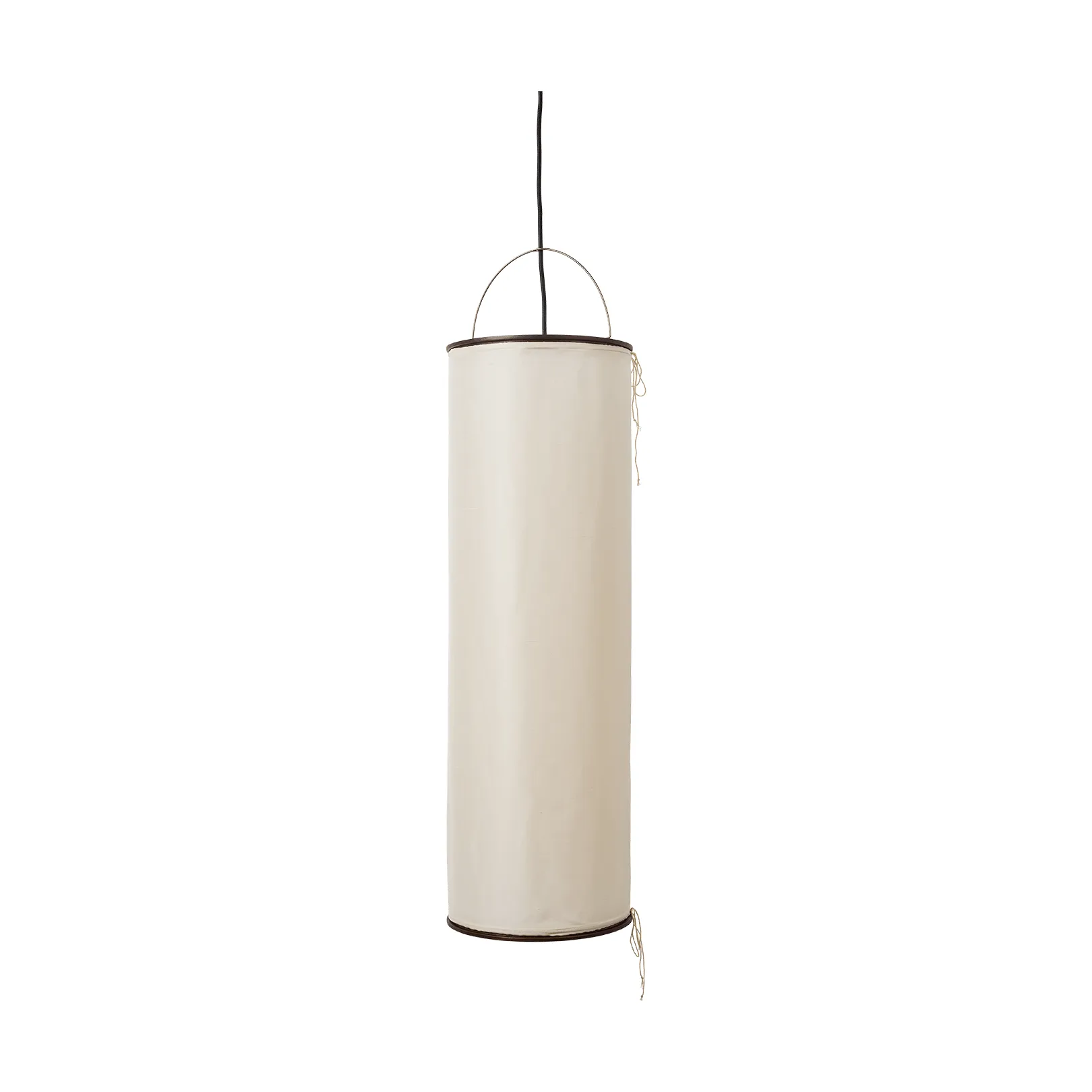 Silk Lantern pendel, Natural white silk-semi matt svart GUBI Silk Lantern pendel, Natural white silk-semi matt svart GUBI