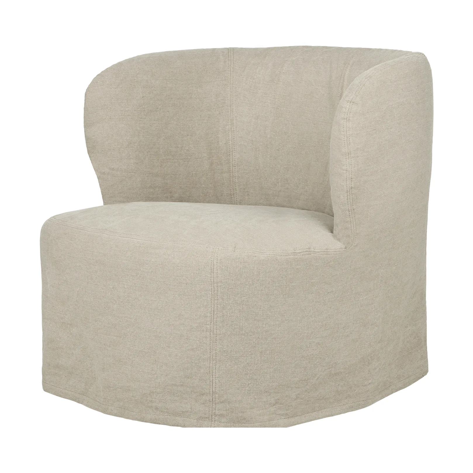 Stay Slipcover loungestol, Linen Natural 0023, large GUBI