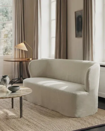 Stay Slipcover soffa - Linen Flax 0024, 260x70 cm, 4-sits - GUBI