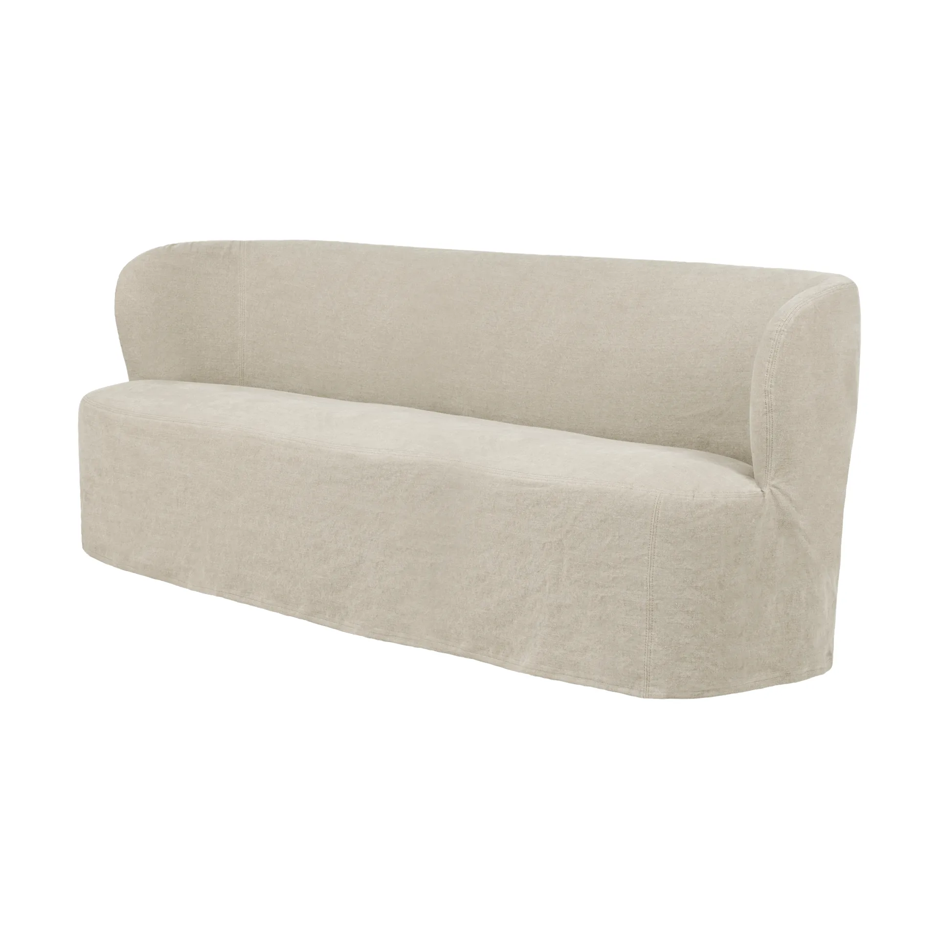 Stay Slipcover soffa, Linen Natural 0023, 190x70 cm, 2,5-sits GUBI Stay Slipcover soffa, Linen Natural 0023, 190x70 cm, 2,5-sits GUBI