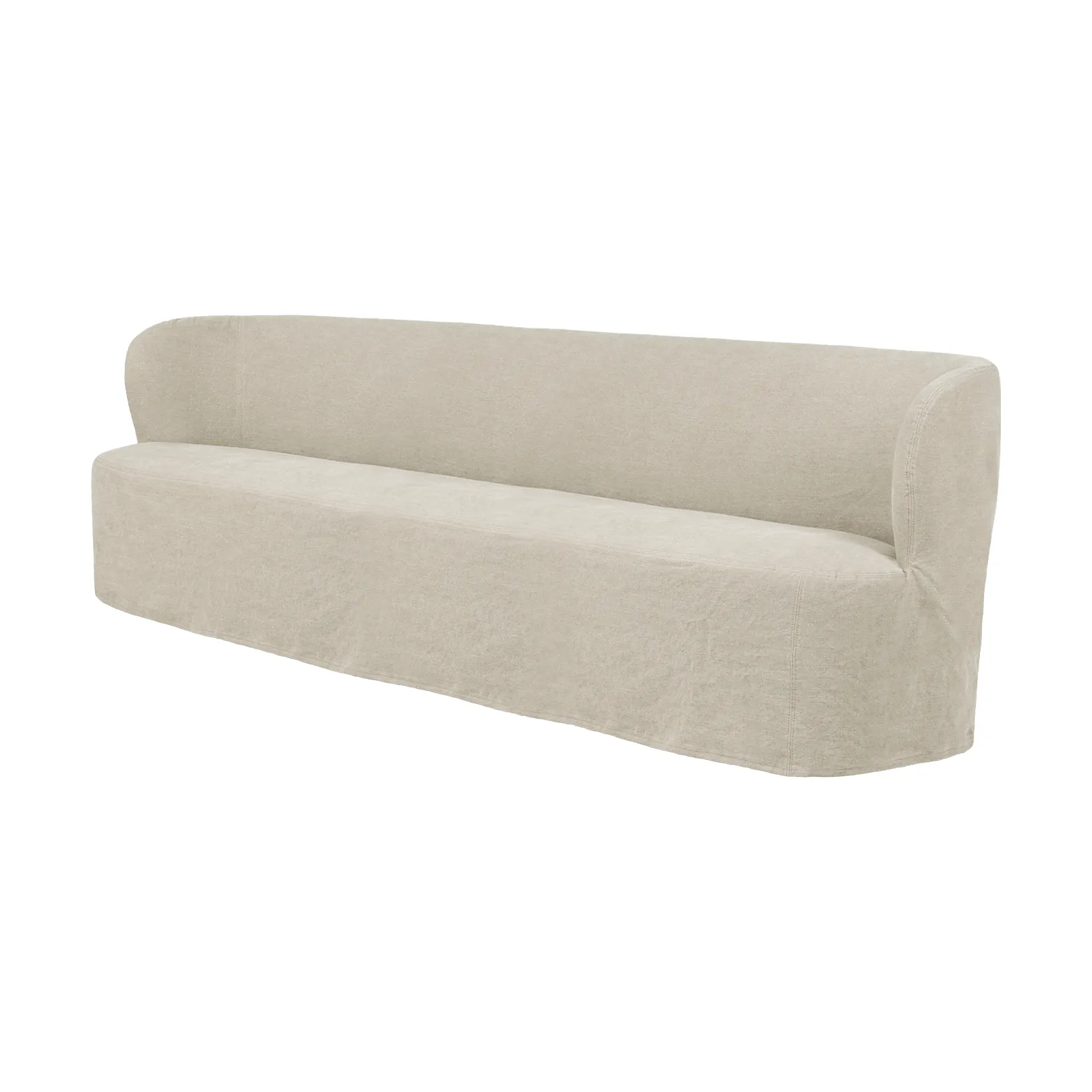 Stay Slipcover soffa, Linen Natural 0023, 260x70 cm, 4-sits GUBI Stay Slipcover soffa, Linen Natural 0023, 260x70 cm, 4-sits GUBI