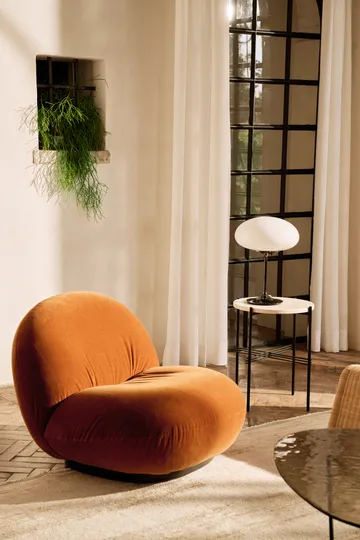 Stemlite bordslampa - Black chrome-opalglas, 42 cm - GUBI