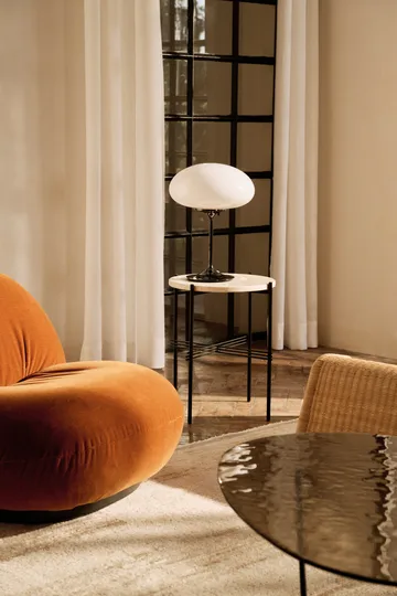 Stemlite bordslampa - Black chrome-opalglas, 42 cm - GUBI