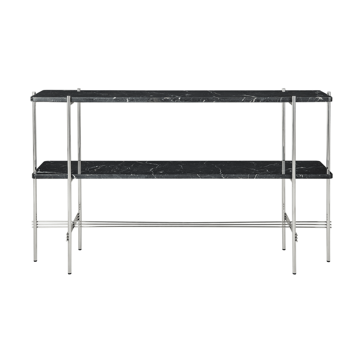 GUBI TS Console avlastningsbord 120x30x72 cm Black marquina marble-stål