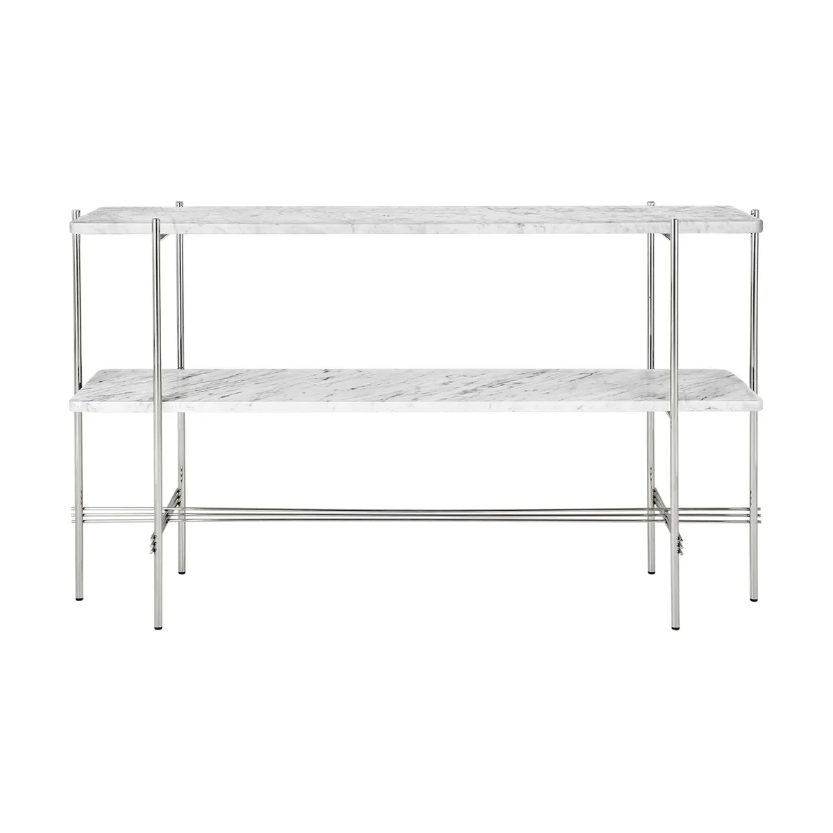 GUBI TS Console avlastningsbord 120x30x72 cm White carrara marble-stål