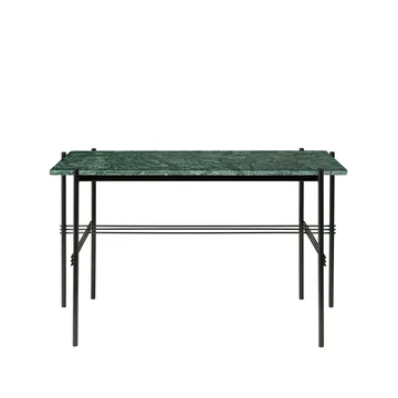 TS Desk skrivbord - Grön marmor-svartlackerat stål - GUBI