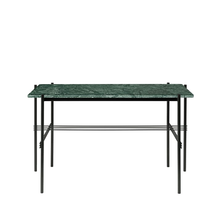 TS Desk skrivbord - Grön marmor-svartlackerat stål - GUBI