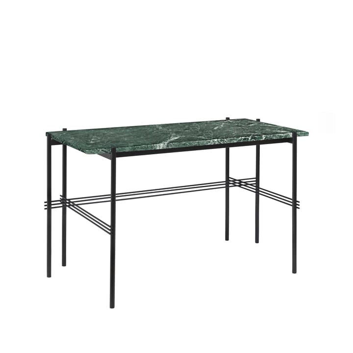 TS Desk skrivbord - Grön marmor-svartlackerat stål - GUBI