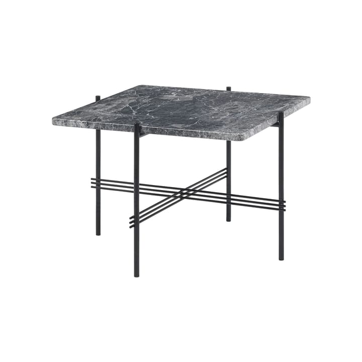 TS Square soffbord - grey emperador marble, 55x55 cm, svart stativ - GUBI