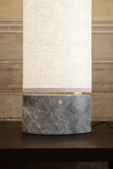 Unbound bordslampa - Kanvas-grå marmor - GUBI
