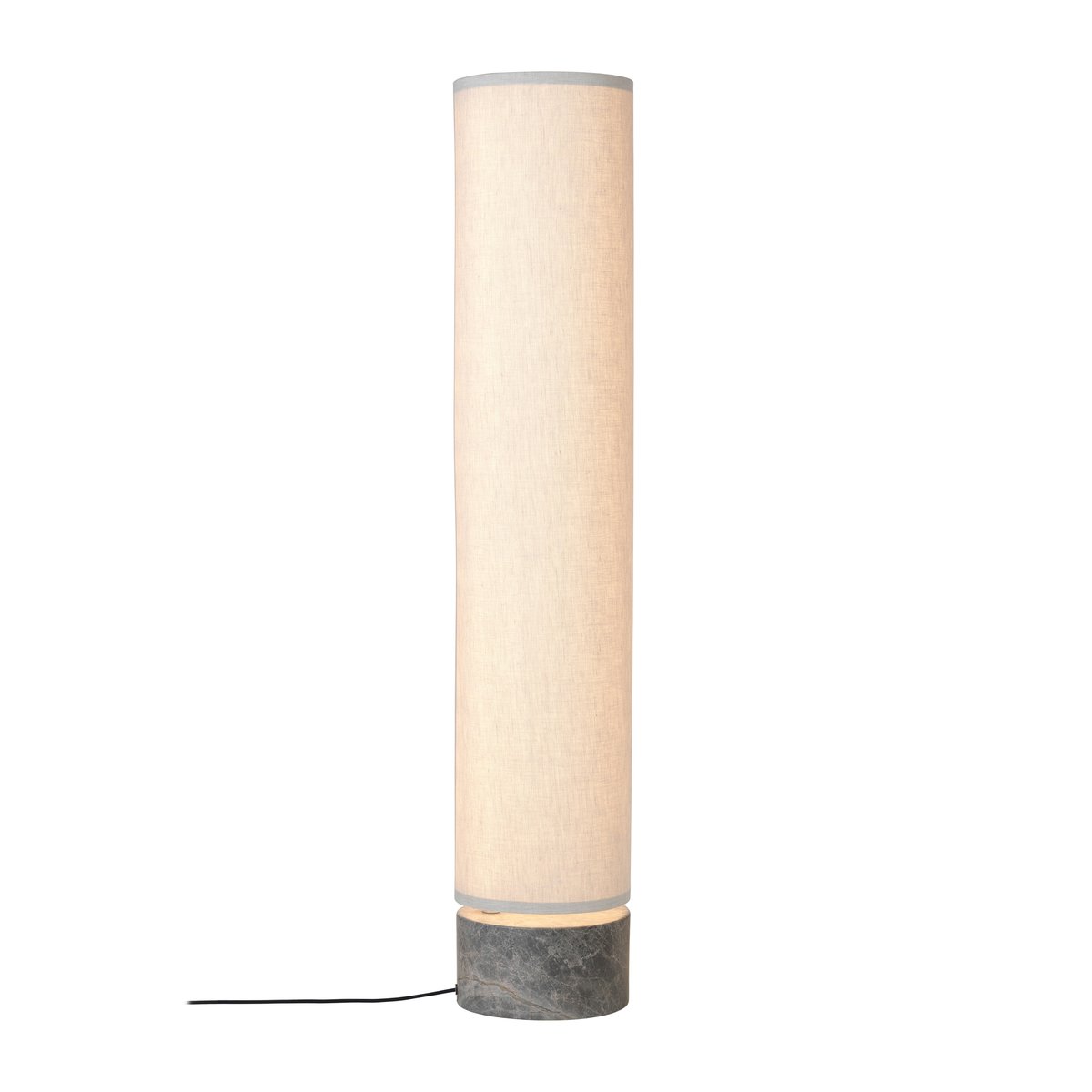 GUBI Unbound golvlampa 120 cm Kanvas-grå marmor | Skandinavisk Design | Golvlampor | Vit