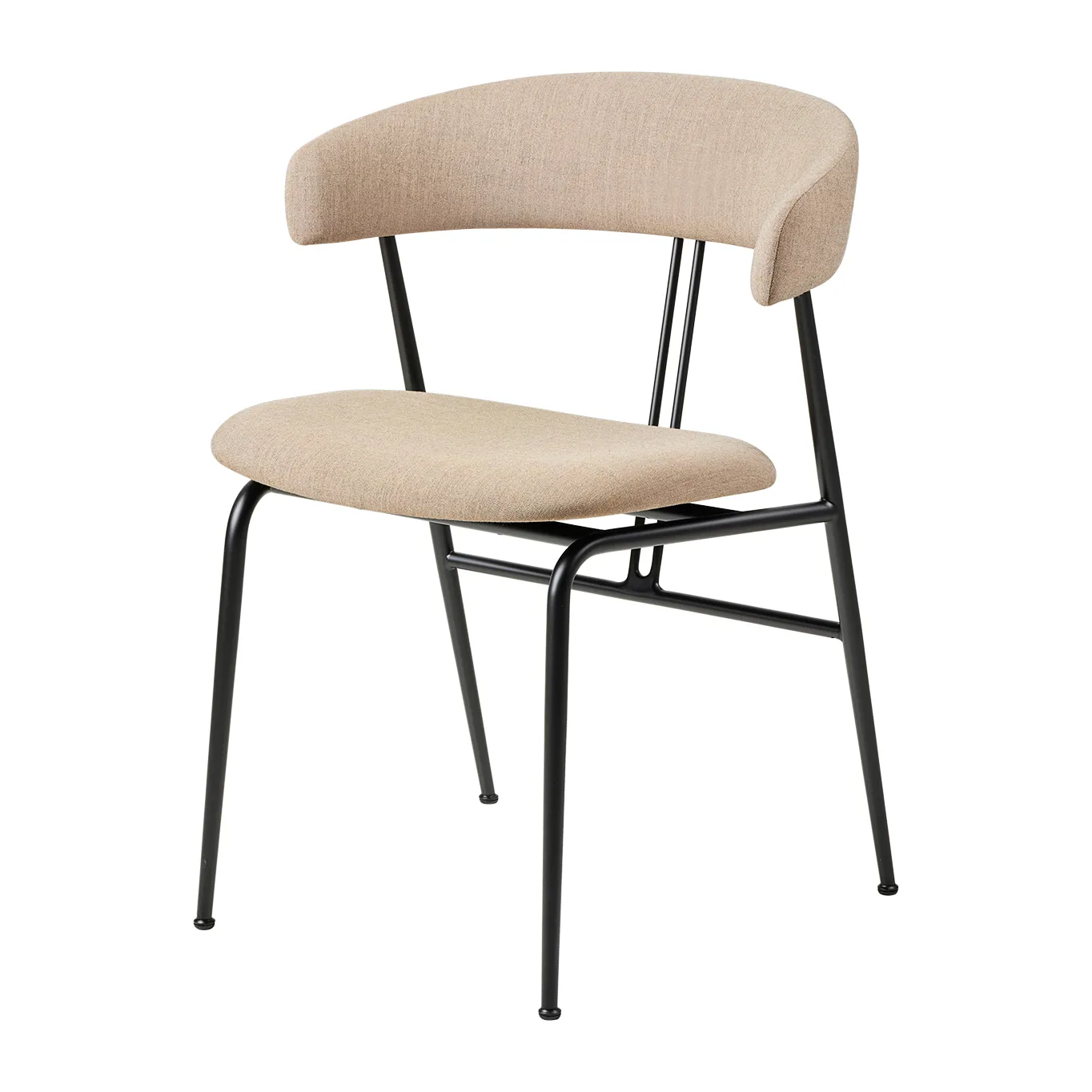 Violin dining chair, Remix 3 nr.233-matt black GUBI