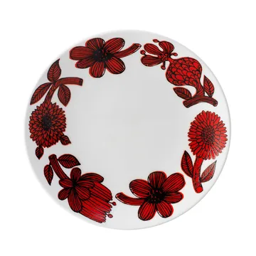 Röd Aster tallrik - Ø 18 cm - Gustafsbergs Porslinsfabrik